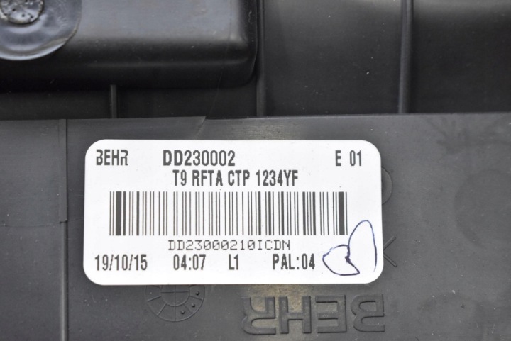 CHAUFFAGE DD230002 9807731580 PEUGEOT 308 T9 1.6 BLUEHDI 120 KM 13-17