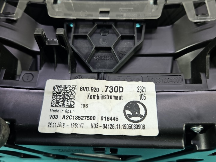COMPTEUR SKODA FABIA III 6V0920730D A2C18527500 1.0 MPI EUROPE
