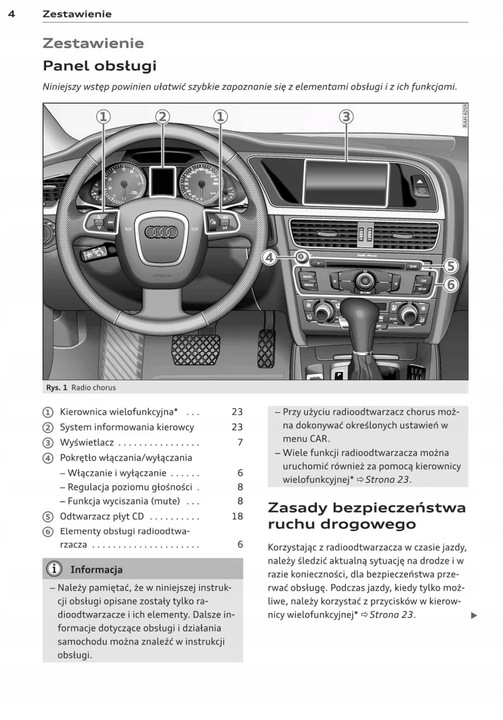 CHORUS RADIO AUDI A4 A5 Q5 VERSIÓN B MANUAL OBS 