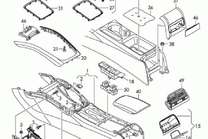 AUDI A4 B8 POIGNÉE SUR GODET DANS CONSOLES CENTRALE 8K0862533B6PS ORIGINAL