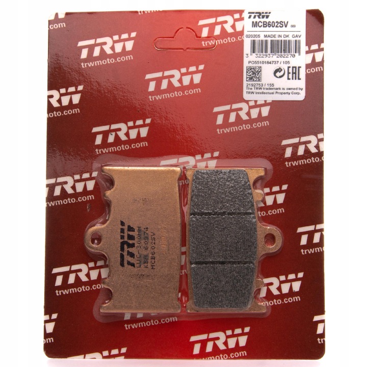 TRW LUCAS PLAQUETTES FREIN KH158 SINTER STREET KAWASAKI ZZR 600 90-05, ZXR