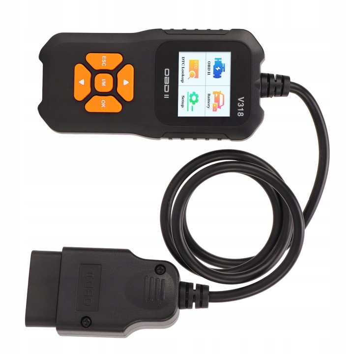 SKANER OBD2 V318 DIAGNOSTYKA USTEREK AUTOMOBILES COLORÉ ÉCRAN