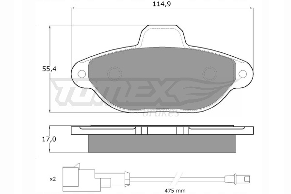 TOMEX TX 10-721 KIT PLAQUETTES FREINS FREINS DISQUE