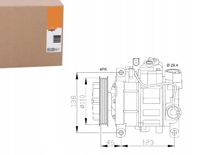 COMPRESSEUR SIMPLE PIÈCES NRF 32105