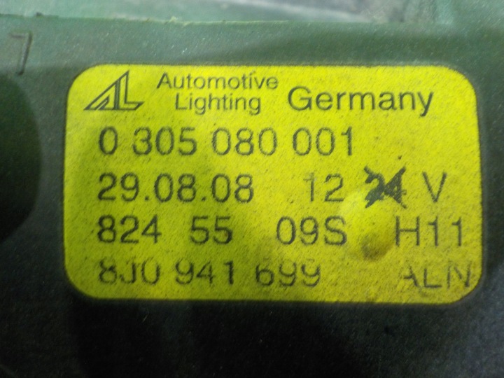 AUDI TT 8J 2.0 TDI 08R COUPÉ 2D PHARES ANTIBROUILLARD GAUCHE 8J0941699 0305080001
