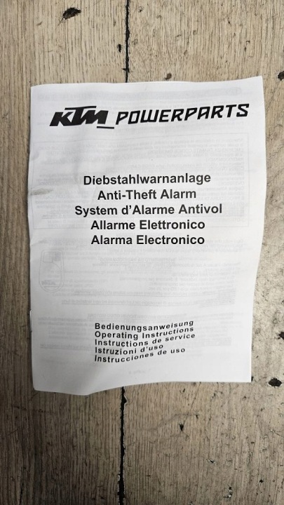 ALARME SYSTÈME ALARMOWY KTM 990 60012035100