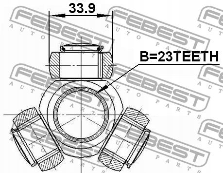 CROISILLON ARTICULATION 23X33.9 FORD FOCUS CB4 2008-2011