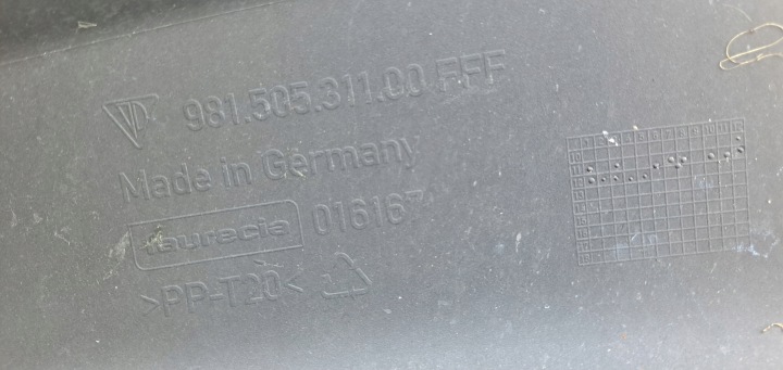 PORSCHE BOXSTER 981 12-16R PARE-CHOCS AVANT AVANT 98150531100