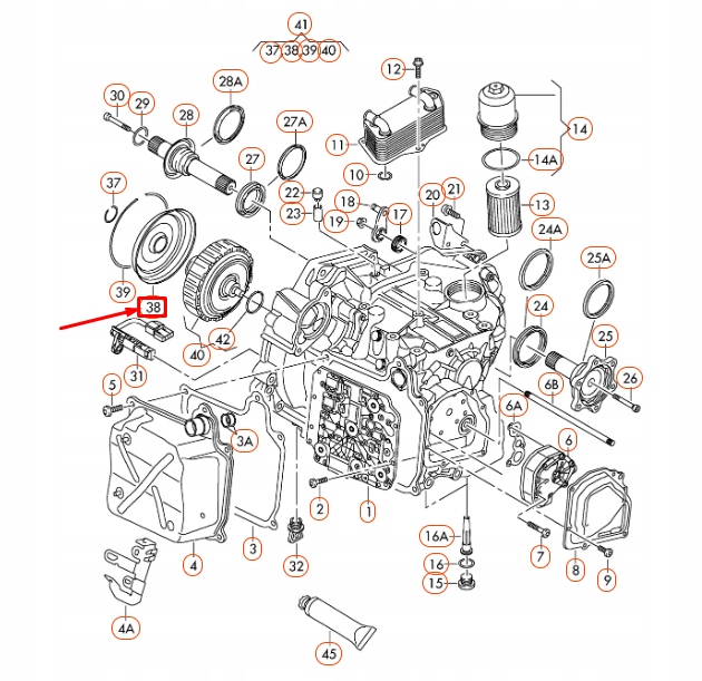 AUDI A3 8P DSG PROTECTION ADHÉRENCE 02E301205C ORIGINALE