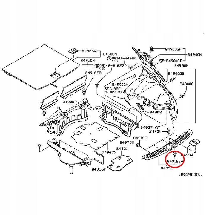 NISSAN INFINITI PASADORES SUJECIÓN FORRO DE PUERTA MAPAS CORREA TRASERO PILAR 