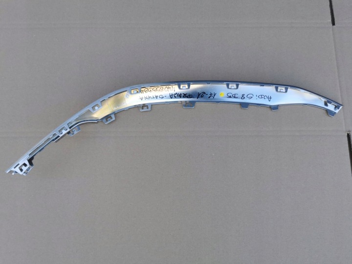 AUDI S8 D5 17-21 MOULURE PARE-CHOCS AVANT CHROME SATIN DROIT 4N0853334B