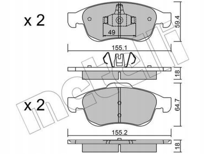 ZAPATAS PARTE DELANTERA RENAULT SCENIC 3 1.6 09- FLUENCE 1.5-2.0 10- 