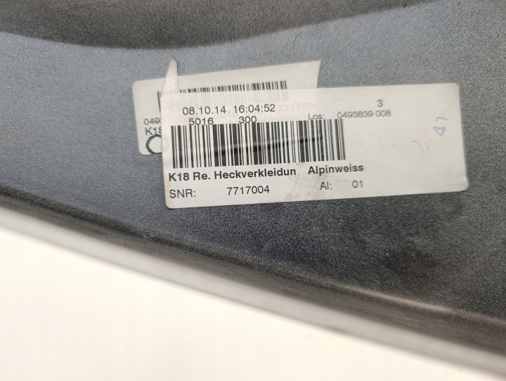 BMW C600 K18 QUEUE PLASTIQUE DROIT