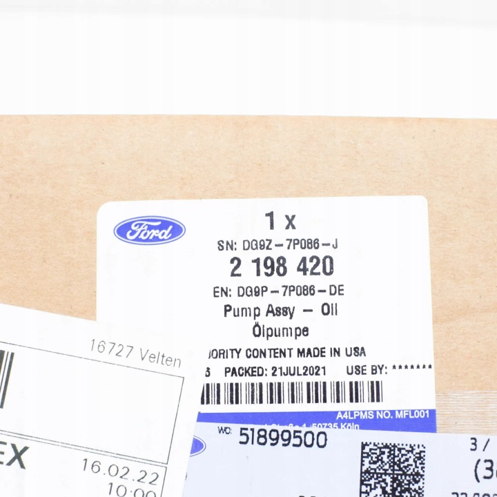 FORD KUGA C520 MK2 POMPE HUILES BOÎTE DE VITESSES DG9P-7P086-DE 2198420