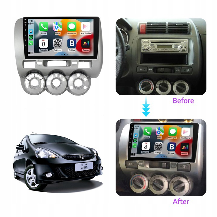 RADIO NAVEGACIÓN GPS HONDA JAZZ 2001-2008 ANDROID 