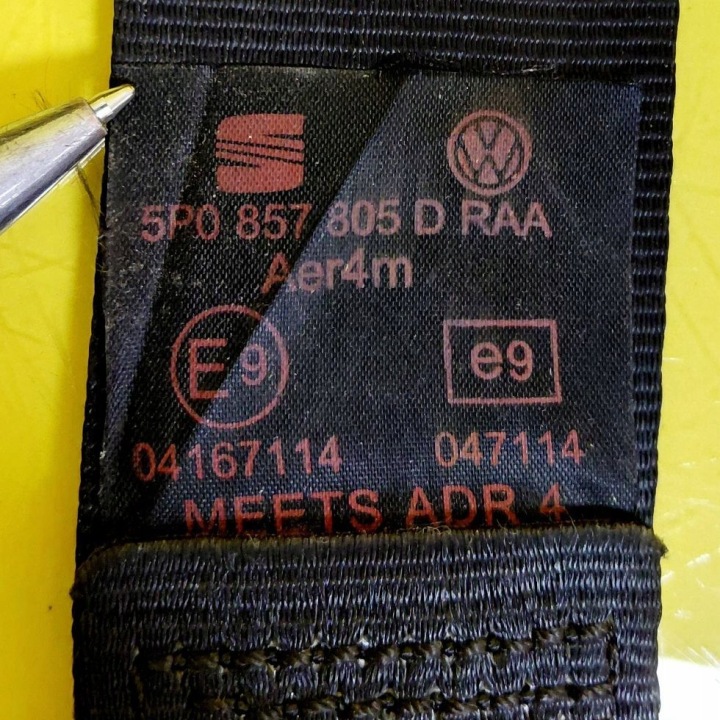 CEINTURE DE SÉCURITÉ GAUCHE ARRIÈRE SEAT ALTEA XL 5P0857805 NR2490