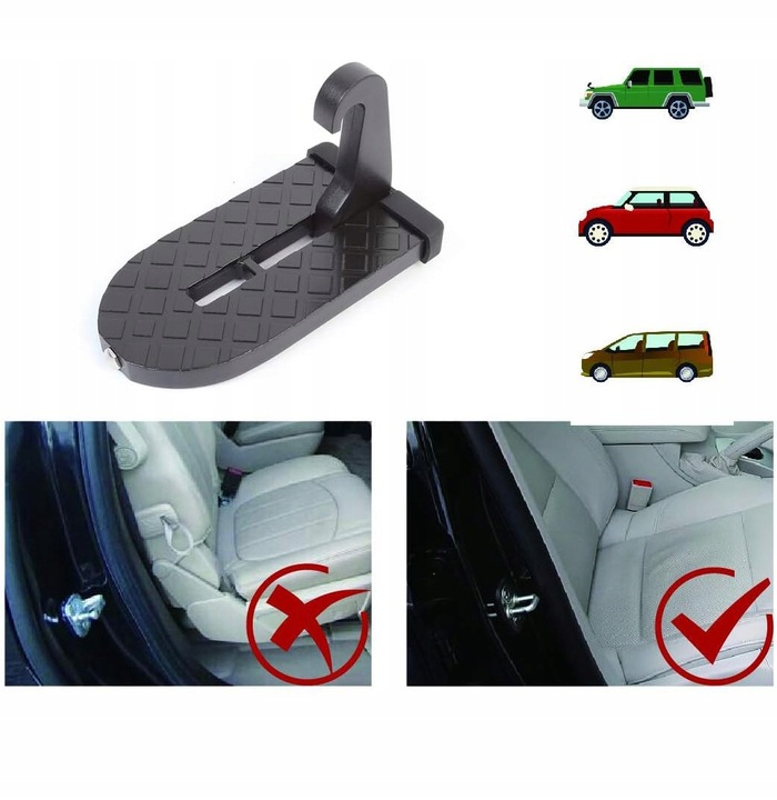 2 X AUTO PEDAL DE PUERTA PLEGABLE DRABINKA Z MLOTKIEM DE SEGURIDAD 