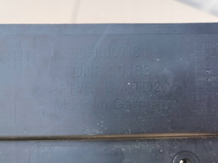 AUDI Q6 E-TRON 85H 23- PLAQUE PROTECTION SOUS PARE-CHOCS AVANT 85H807611