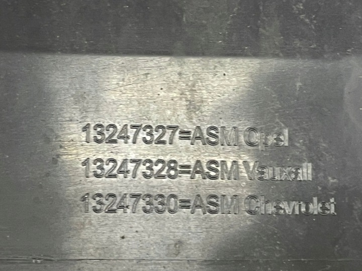 OPEL ZAFIRA B 2008 CALANDRE GRILLE CALANDRE SUPÉRIEURE RADIATEUR 13247330