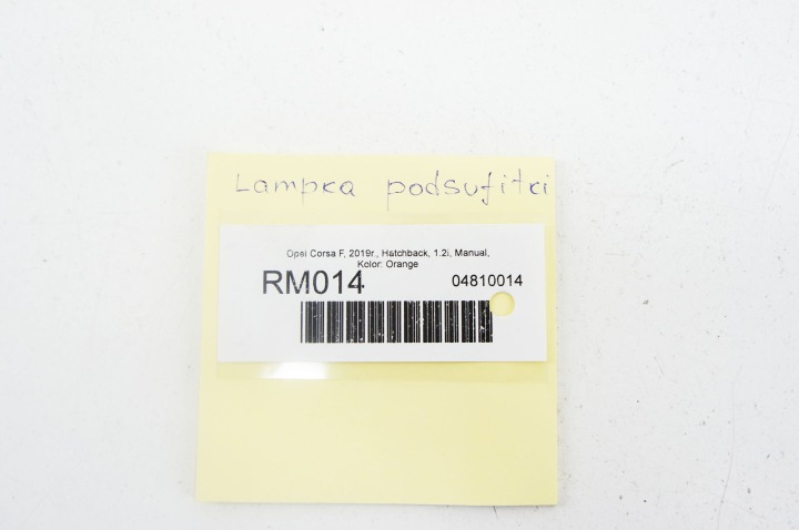 RM014 OPEL CORSA F AMPOULE PLAFONNIERS AVANT