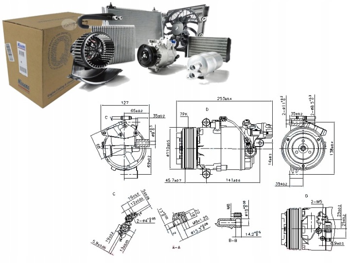 COMPRESSEUR DE CLIMATISATION BMW 1 E81E82E87E88 (04), BMW 3 E90E91E92E93 (05)