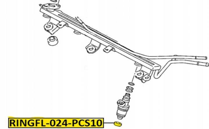 FORRO BOQUILLA COMBUSTIBLES 10 PIEZAS SUZUKI FEBEST RINGFL-024-PCS10 