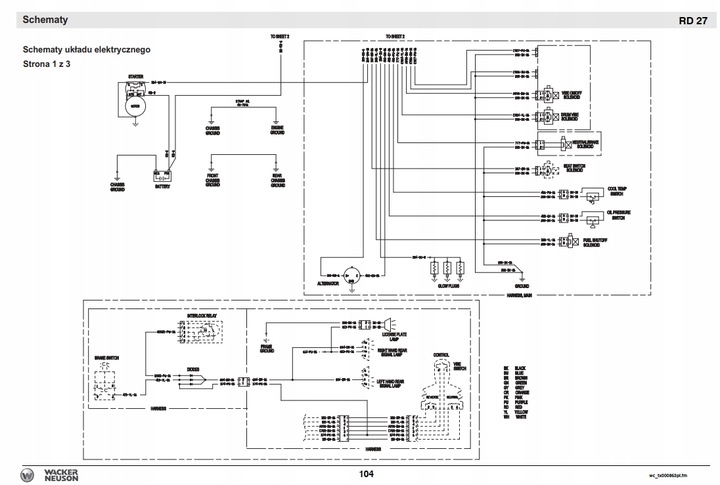 WACKER RD 27 MANUAL MANTENIMIENTO DTR SCHEMATY 