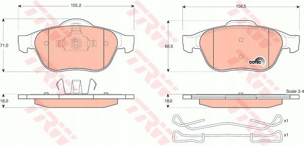 PLAQUETTES FREIN RENAULT DROIT LAGUNA