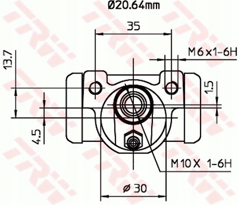 CILINDRĖLIS HAMULC. FIAT PANDA 03- (-ABS) nuotrauka 4