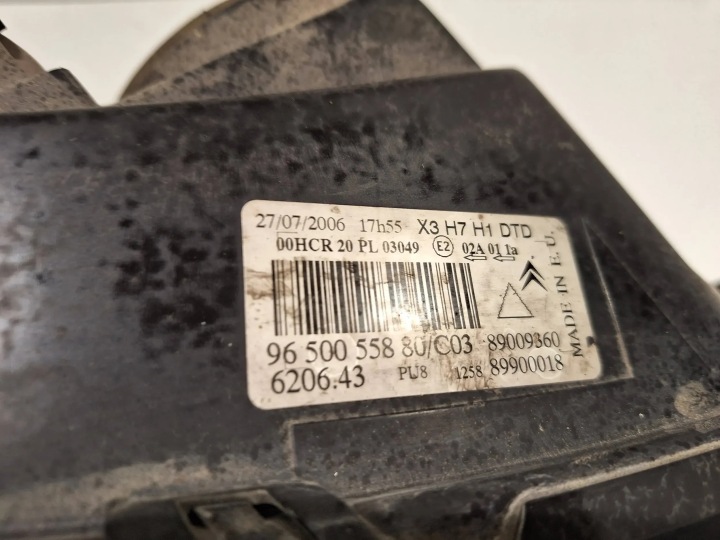 PHARE AVANT DROITE 9650055880 CITROEN C5 II 04-