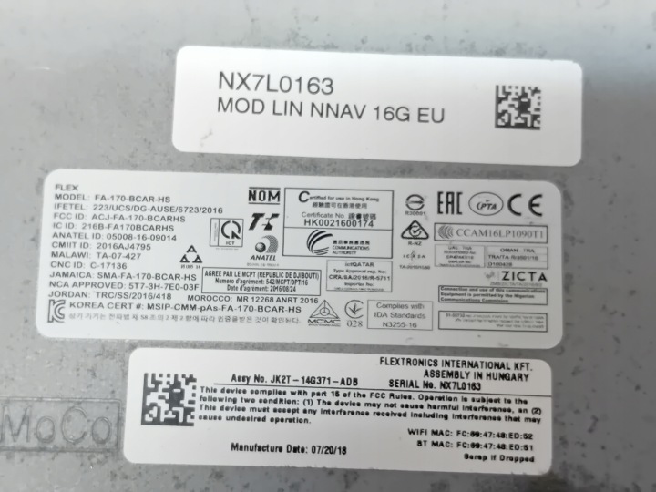 FORD FIESTA MK8 RADIO NAVIGATION H1BT-18C815-GS