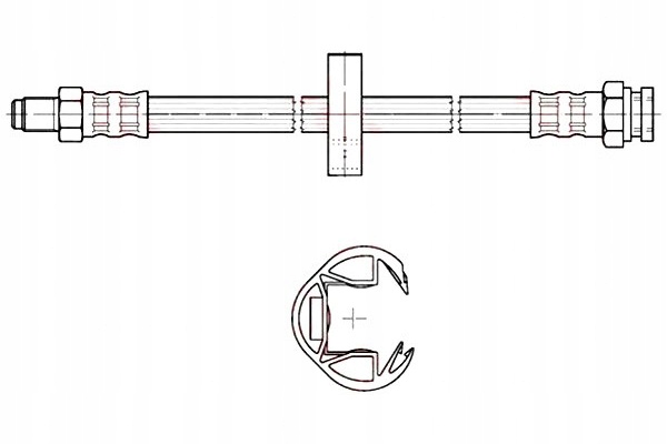 FIL FLEXIBLE HAM.PEUGEOT FIAT TRW PHB302 FIL DE FREIN