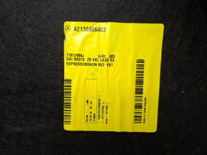 GARNITURE COUVERCLES DE COFFRE DROIT ARRIÈRE A2136906403 MERCEDES W213 UNIVERSEL