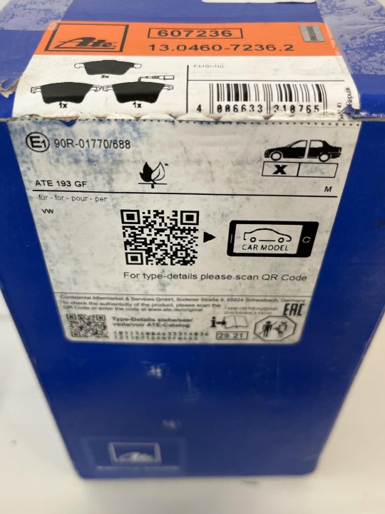 ATE PLAQUETTES FREIN AVANT TRANSPORTER T4 T5 T6 1.9D-3.2 1992-