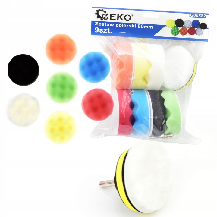 GEKO KIT GABEK POLERSKICH PLAQUETTES SUR PERCEUSE 80MM GABKI POLERSKIE G00882