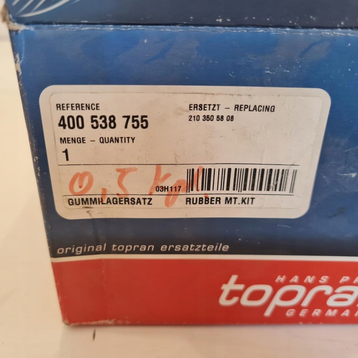MERCEDES W210 MANCHON COUSSIN ARRIÈRE POUTRES TOPRAN 400538755