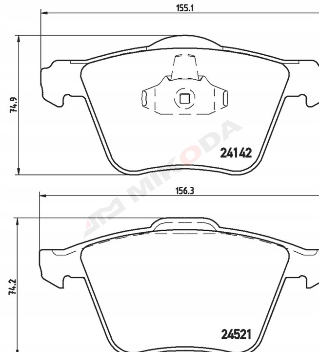 ZAPATAS DE FRENADO PARTE DELANTERA VOLVO S60 2 VOLVO S80 2 