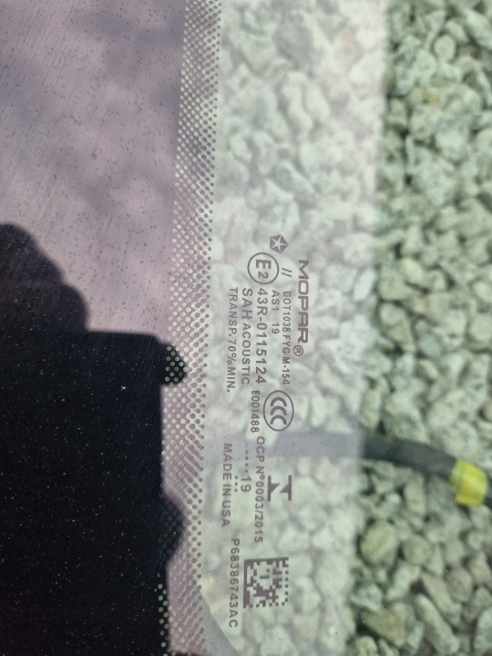 JEEP WRANGLER JL 2018 2019 2020 2021 22 23 ORIGINALE CHÂSSIS VITRES AVANT