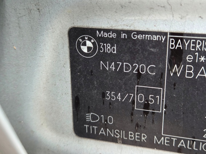 PORTES DROIT AVANT BMW E90 E91 TITANSILBER 354/7