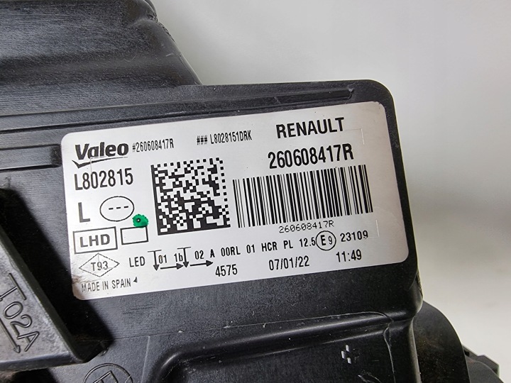 RENAULT MEGANE IV 4 LIFT 20- PHARE GAUCHE AVANT AVANT COMPLET LED 260608417R