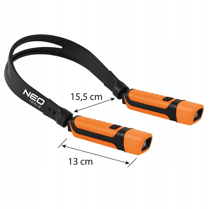 2 CV LAMPE DE POCHE SUR SZYJE 300LM 2W2W 99-112 NEO TOOLS