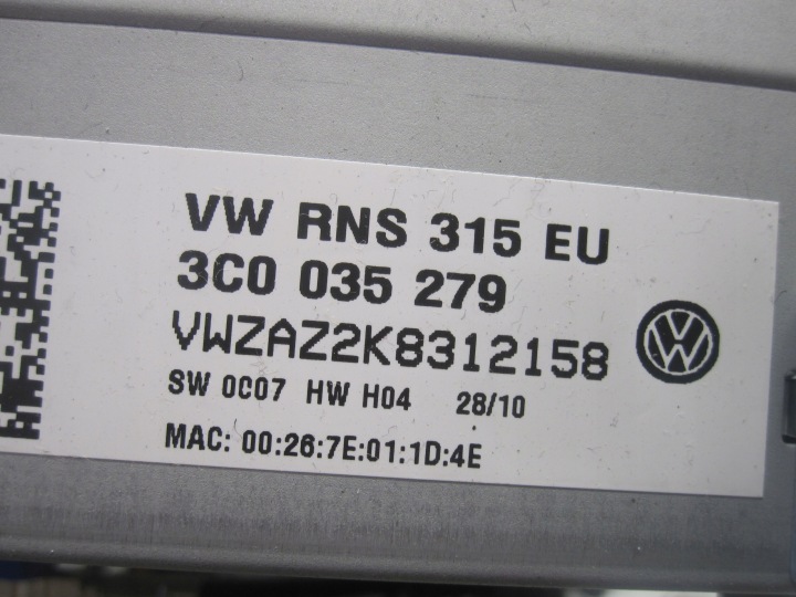VW PASSAT CC 11R RADIO CD 3C0035279