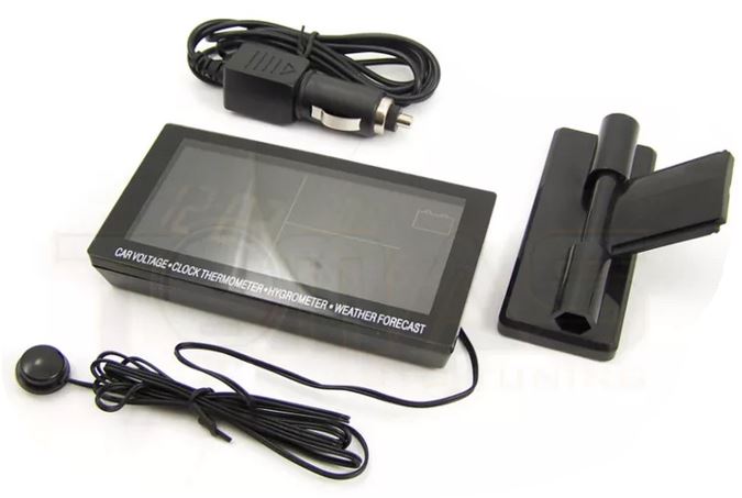 THERMOMÈTRE AUTOMOBILE 12V COMPTEUR VOLTMÈTRE 3 DANS 1 STACJA POGODY COUP GRANDE