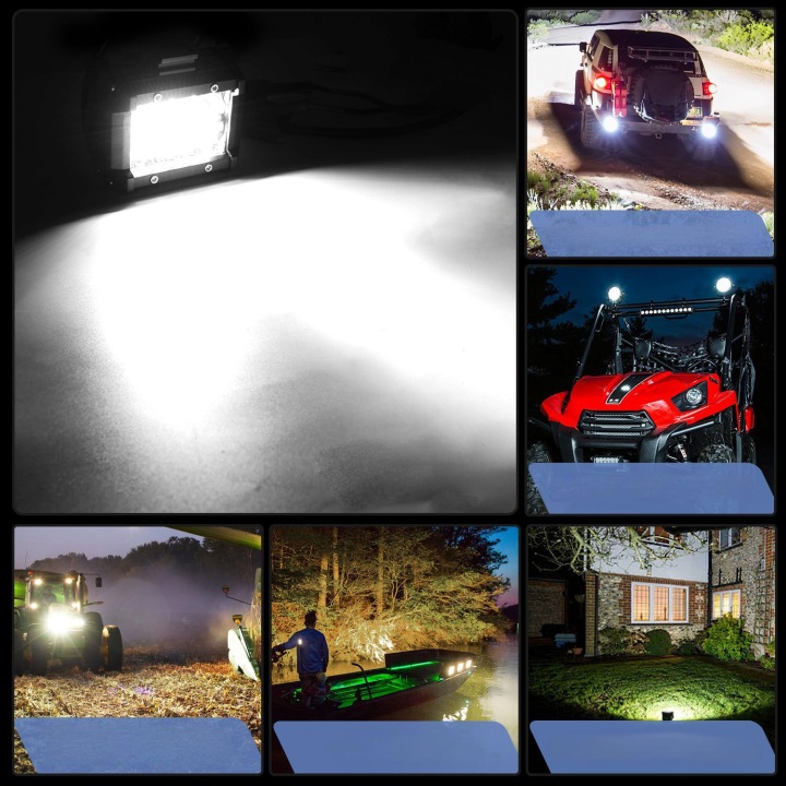 2×LAMPA TRAVAILLÉ LED PHARES ANTIBROUILLARD ANTIBUÉE 12V 24V 20LED HAUT PRODUCTIF