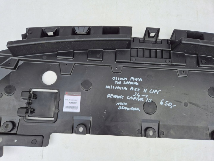 RENAULT CAPTUR MITSUBISHI ASX 24- PLAQUE SOUS PARE-CHOCS AVANT 397520173R