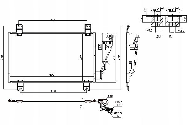 NISSENS CONDENSADOR DE ACONDICIONADOR MAZDA 2 CX-3 1.5 1.5H 2.0 08.14- 