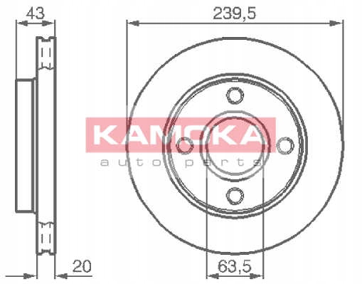 DISCOS ZAPATAS PARTE DELANTERA KAMOKA MAZDA 121 3 