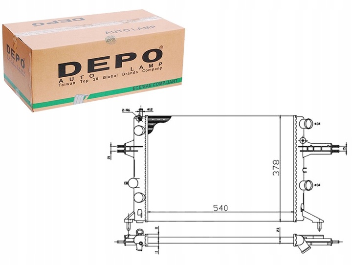 DEPO RADIATEUR OPEL ASTRA G 1,2/1,4 DEPO photo 1 - milautoparts-fr.ukrlive.com