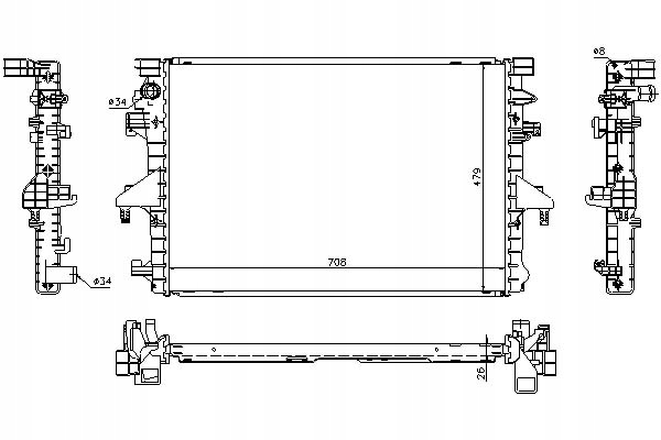 NISSENS 65285 RADIATEUR SYSTÈME REFROIDISSEMENT MOTEUR