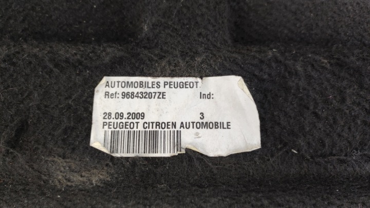 96843207ZE ÉTAGÈRE PROTECTION ZASLONA ARRIÈRE COUVERCLES DE COFFRE PEUGEOT 3008 I 1 2009-2016